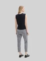 TOM TAILOR Damen Loose Fit Hose im Karomuster, blau, Kariert – Bild 5