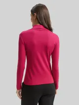 TOM TAILOR Damen Langarmshirt mit Rollkragen, rot, Uni – Bild 5