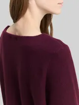 TOM TAILOR Damen Soft-Touch Sweatshirt mit Knopf-Details, rot, Meliert – Bild 6