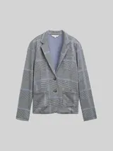 TOM TAILOR Damen Regular Fit Blazer im Karomuster, blau, Kariert – Bild 3