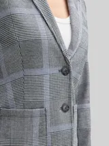TOM TAILOR Damen Regular Fit Blazer im Karomuster, blau, Kariert – Bild 6