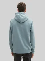 TOM TAILOR Herren Hoodie Sweatshirt mit Logo-Print, grün, Uni – Bild 5