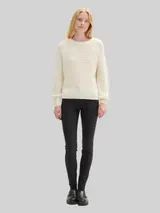 TOM TAILOR DENIM Damen TTNELA EXTRA SKINNY Coated Jeans, schwarz, Uni – Bild 4