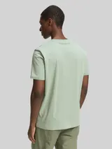 TOM TAILOR DENIM Herren Basic T-Shirt mit Logo-Print, grün, Uni – Bild 5