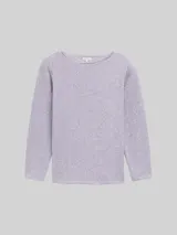 TOM TAILOR Damen Plus Size - Soft-Touch Sweatshirt mit Knopfdetails, lila, Meliert – Bild 3