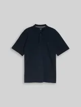 TOM TAILOR Herren Plus Size - Piqué Poloshirt mit Logo-Stickerei, blau, Uni – Bild 3