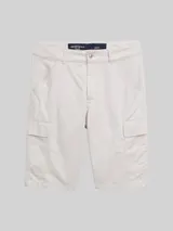 TOM TAILOR DENIM Herren Regular Cargo Shorts, grau, Uni – Bild 3