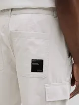 TOM TAILOR DENIM Herren Regular Cargo Shorts, grau, Uni – Bild 6