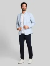 TOM TAILOR Herren TTTRAVIS SLIM Chino Hose aus Piqué Jersey, blau, Uni – Bild 4