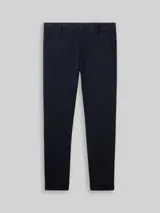 TOM TAILOR Herren TTTRAVIS SLIM Chino Hose aus Piqué Jersey, blau, Uni – Bild 3