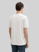 TOM TAILOR DENIM Herren T-Shirt mit Foto-Print, grau, Uni – Bild 5