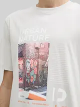 TOM TAILOR DENIM Herren T-Shirt mit Foto-Print, grau, Uni – Bild 6