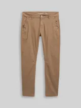 TOM TAILOR Herren Tapered Chino Hose, braun, Uni – Bild 3