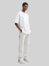 TOM TAILOR DENIM Herren Loose Fit Utility Hose, grau, Uni – Bild 4