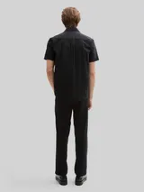 TOM TAILOR DENIM Herren Loose Fit Piqué Hose, schwarz, Uni – Bild 5