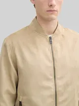 TOM TAILOR Herren Bomberjacke in Wildleder-Optik, braun, Uni – Bild 6