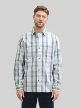 TOM TAILOR Herren Overshirt mit Karomuster, blau, Kariert – Bild 4