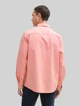 TOM TAILOR Herren Regular Fit Hemd mit verstellbarer Ärmellänge, rot, Uni – Bild 5