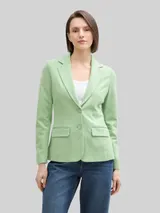 TOM TAILOR Damen Slim Fit Jersey Blazer, grün, Uni – Bild 4