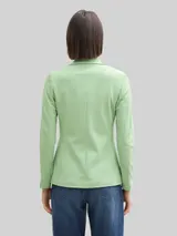TOM TAILOR Damen Slim Fit Jersey Blazer, grün, Uni – Bild 5