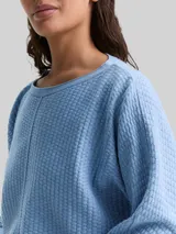 TOM TAILOR Damen Loose Fit Strickpullover, blau, Meliert – Bild 6