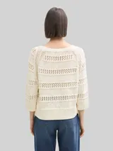 TOM TAILOR Damen Loose Fit Strickpullover, grün, Meliert – Bild 5