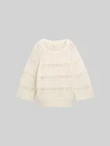 TOM TAILOR Damen Loose Fit Strickpullover, grün, Meliert – Bild 3
