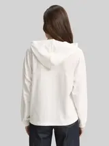 TOM TAILOR Damen Langarmshirt mit Kapuze, weiß, Uni – Bild 5
