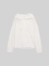 TOM TAILOR Damen Langarmshirt mit Kapuze, weiß, Uni – Bild 3