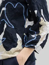 TOM TAILOR Damen Crinkle Blusenshirt, blau, Geblümt – Bild 6