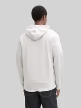 TOM TAILOR DENIM Herren Hoodie Sweatshirt, grau, Uni – Bild 5