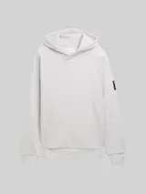 TOM TAILOR DENIM Herren Hoodie Sweatshirt, grau, Uni – Bild 3