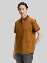 TOM TAILOR Herren Piqué Poloshirt mit Stretch, braun, Uni – Bild 4