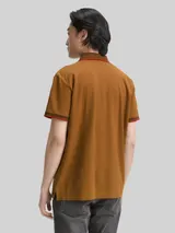 TOM TAILOR Herren Piqué Poloshirt mit Stretch, braun, Uni – Bild 5