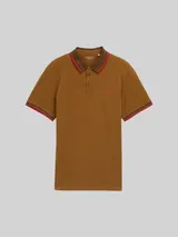 TOM TAILOR Herren Piqué Poloshirt mit Stretch, braun, Uni – Bild 3