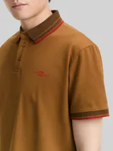 TOM TAILOR Herren Piqué Poloshirt mit Stretch, braun, Uni – Bild 6