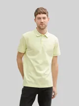 TOM TAILOR Herren Piqué Poloshirt mit Stretch, grün, Uni – Bild 4