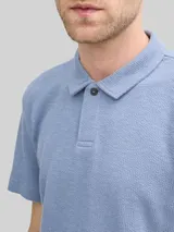 TOM TAILOR Herren Ripp Poloshirt mit Stretch-Anteil, blau, Uni – Bild 6