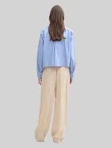 TOM TAILOR DENIM Damen Wide Leg Paperpag Hose, braun, Uni – Bild 5