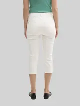 TOM TAILOR Damen TTKATE SLIM CAPRI Jeans, weiß, Uni – Bild 5