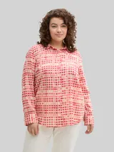 TOM TAILOR Damen Plus Size - Bluse mit Muster, rot, Kariert – Bild 4