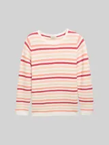 TOM TAILOR Damen Plus Size - Strickpullover mit Bio-Baumwolle, orange, Gestreift – Bild 3