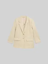 TOM TAILOR Damen Regular Fit Blazer aus Twill, beige, Uni – Bild 3