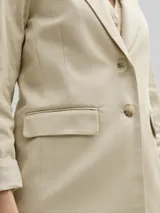 TOM TAILOR Damen Regular Fit Blazer aus Twill, beige, Uni – Bild 6
