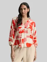 TOM TAILOR Damen Bluse mit Muster, rot, Gemustert – Bild 4