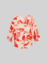 TOM TAILOR Damen Bluse mit Muster, rot, Gemustert – Bild 3