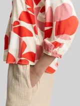 TOM TAILOR Damen Bluse mit Muster, rot, Gemustert – Bild 6