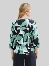 TOM TAILOR Damen Bluse mit Muster, grün, Gemustert – Bild 5