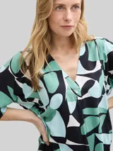 TOM TAILOR Damen Bluse mit Muster, grün, Gemustert – Bild 6