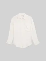 TOM TAILOR Damen Oversize Musselin Hemdbluse, weiß, Uni – Bild 3